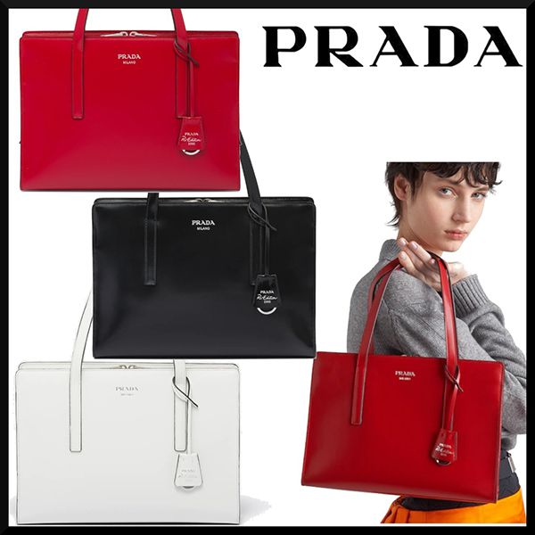 国内完売!プラダ新作 コピー★ミディアムブラッシュドレザーハンドバッグ 1BA350ZO6F02SBVOOO